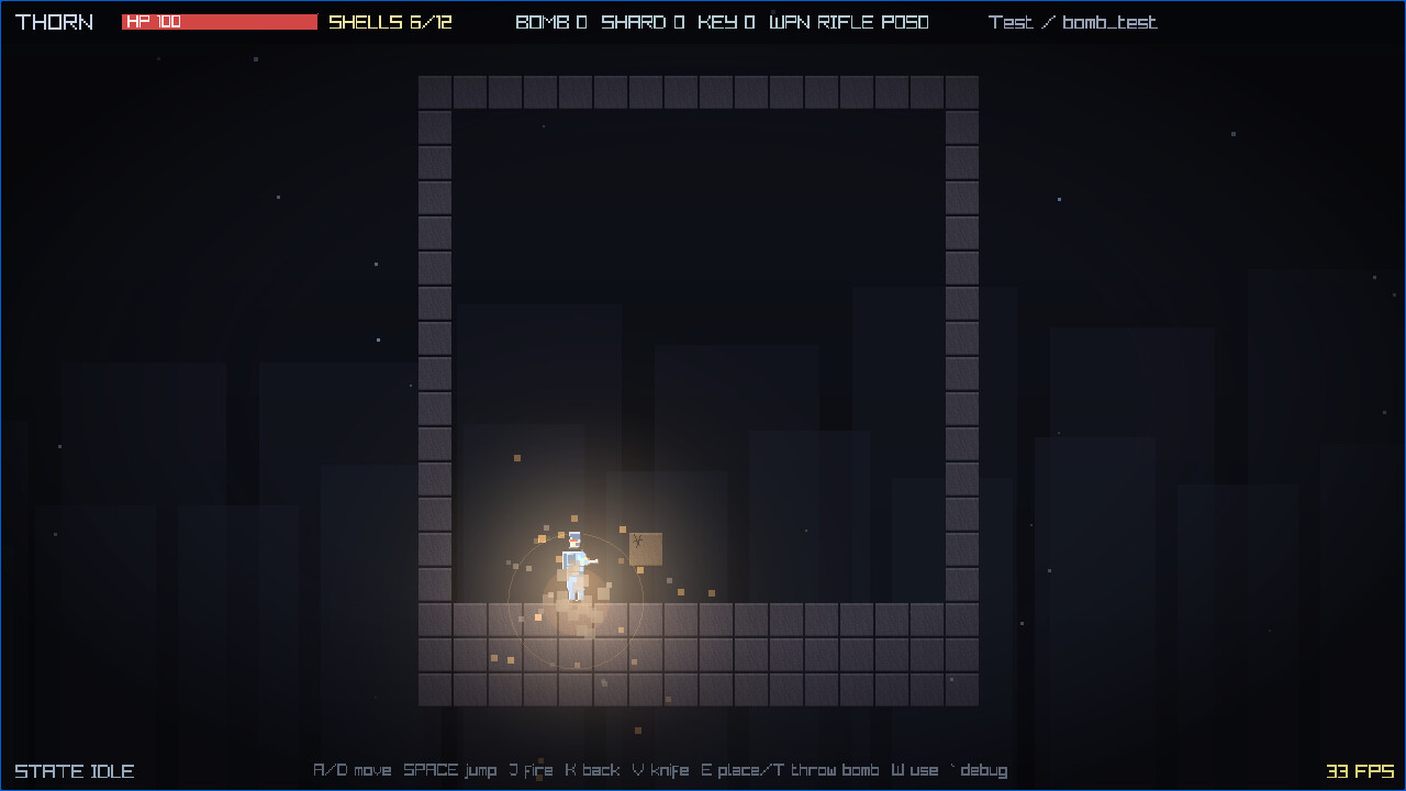 A bomb blowing a cracked wall